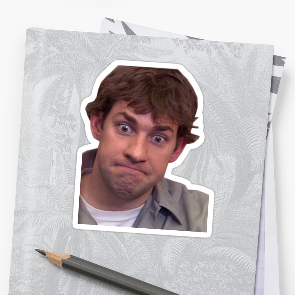 Jim Halpert Uncomfortable Sticker By Gkolinsky Redbubble