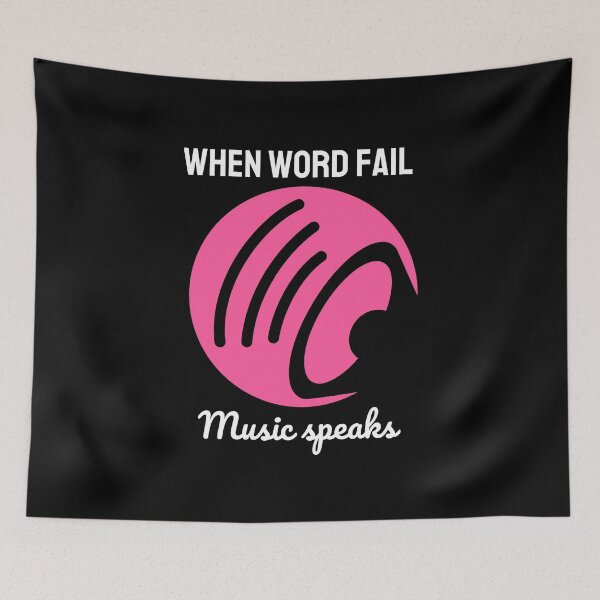 Item preview, When Word Fail Music Speaksi love music,musician,party,sound,band,music lover,music enthusiast,let the music speak,music fan designed and sold by NAZIMNADIR.