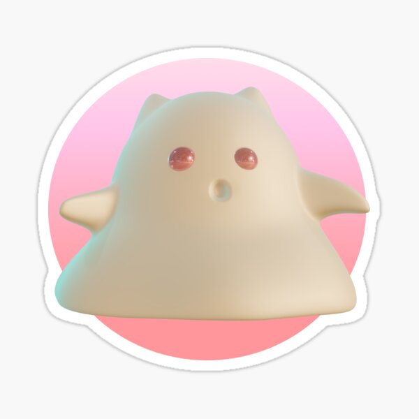 Cute Ghost with Cat Ears Sticker