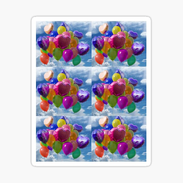 Party Balloons in the Sky Sticker