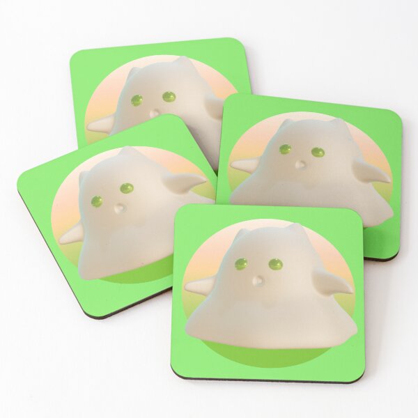 Item preview, Cute Ghost with Green Eyes and Cat Ears designed and sold by With Love, InspireMari.