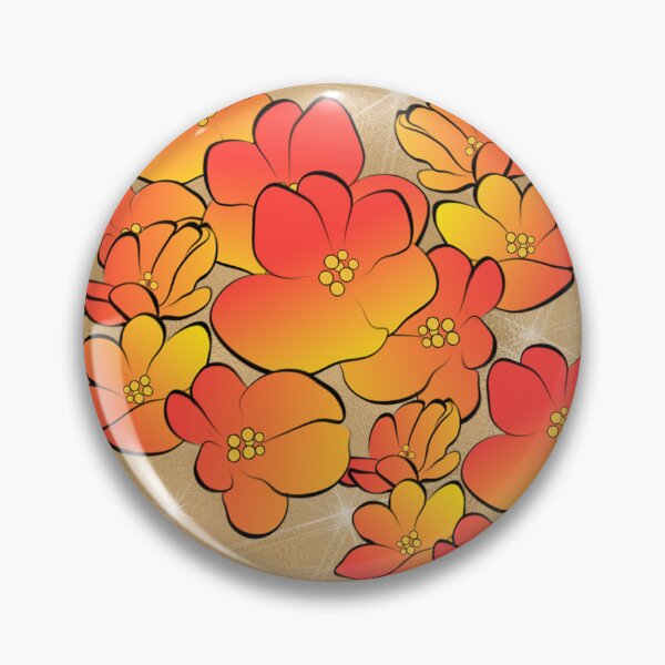 Item preview, Happy Orange and Yellow Flowers by Karen Little designed and sold by SketchViews.