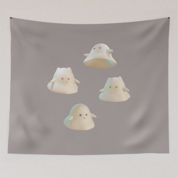 Item preview, Four Cute Spoopy Ghosts designed and sold by With Love, InspireMari.