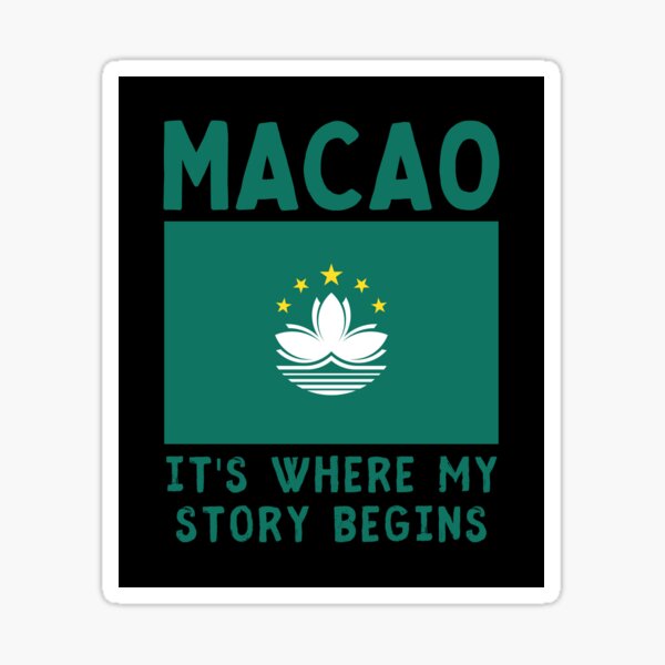 MACAU COUNTRY GOVERNMENT VINYL FLAG DECAL STICKER 2X3 