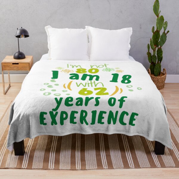 Item preview, I'm not 80 I'm 18 with 62 of experience - for 80 birthday. designed and sold by pinkdreamdesign.