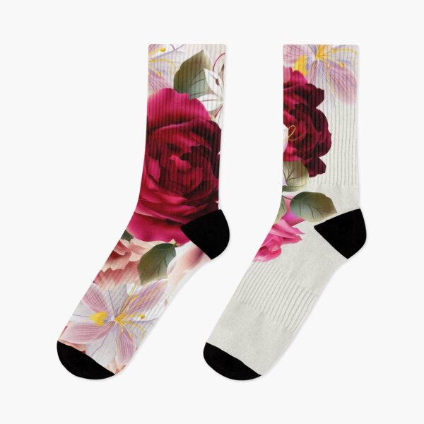 Item preview, Digital Pink & Red Roses Bouquet designed and sold by WearWolfDesigns.