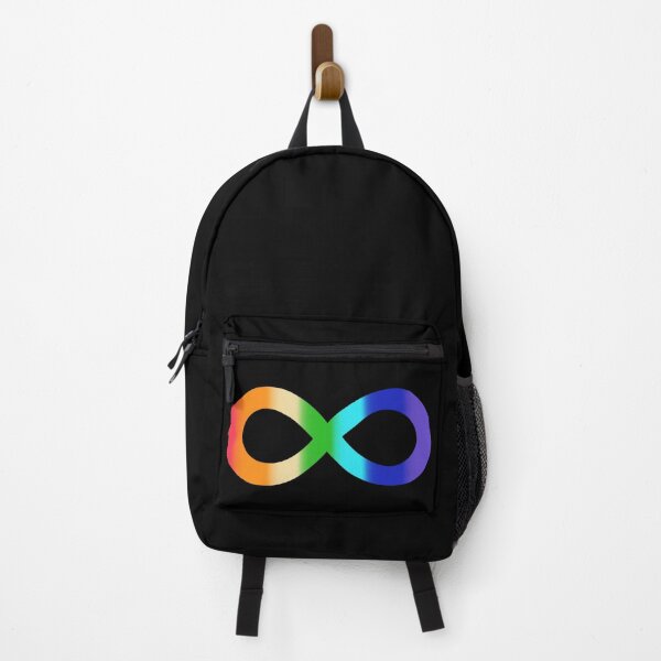 Item preview, Neurodivergent Rainbow Infinity Symbol - Striped Plain designed and sold by soulsongdesign.