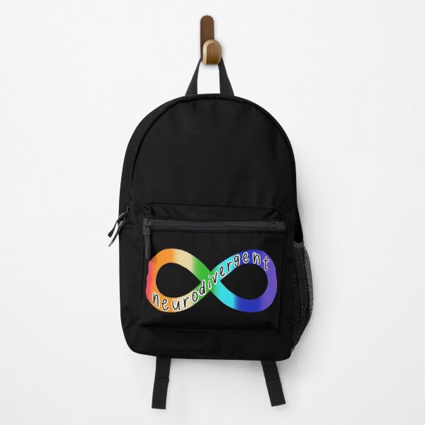 Item preview, Neurodivergent Rainbow Infinity Symbol - Striped designed and sold by soulsongdesign.
