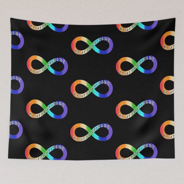Item preview, Neurodivergent Rainbow Infinity Symbol - Striped  designed and sold by soulsongdesign.