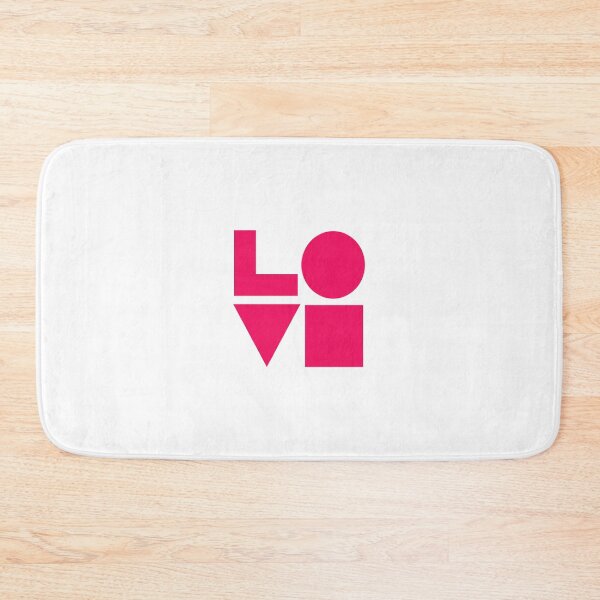 Item preview, LOVE GEOMTERIC SHAPES bright pink designed and sold by Inspirationmotivation.
