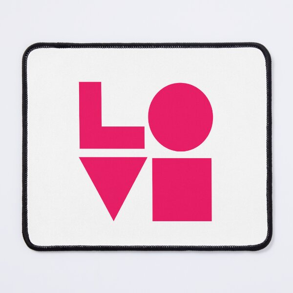 Item preview, LOVE GEOMTERIC SHAPES bright pink designed and sold by Inspirationmotivation.