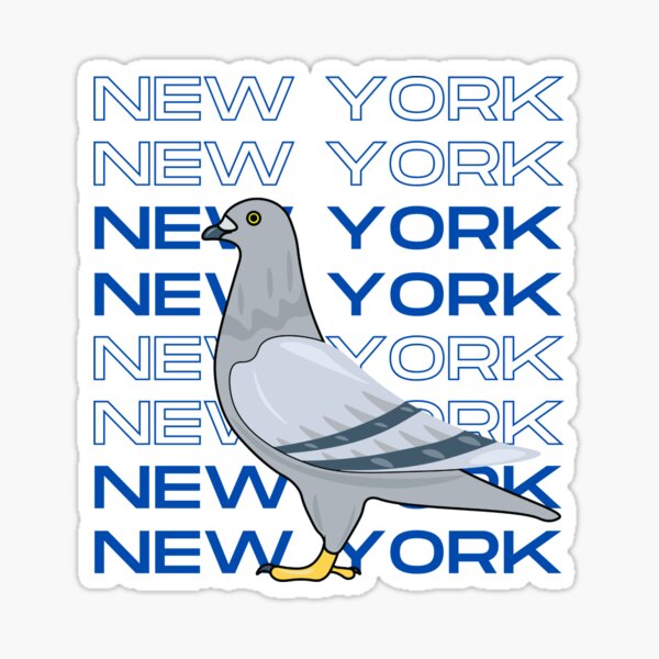 Artikel-Vorschau von New- York Citytauben-Aufkleber, designt und verkauft von explorecity.