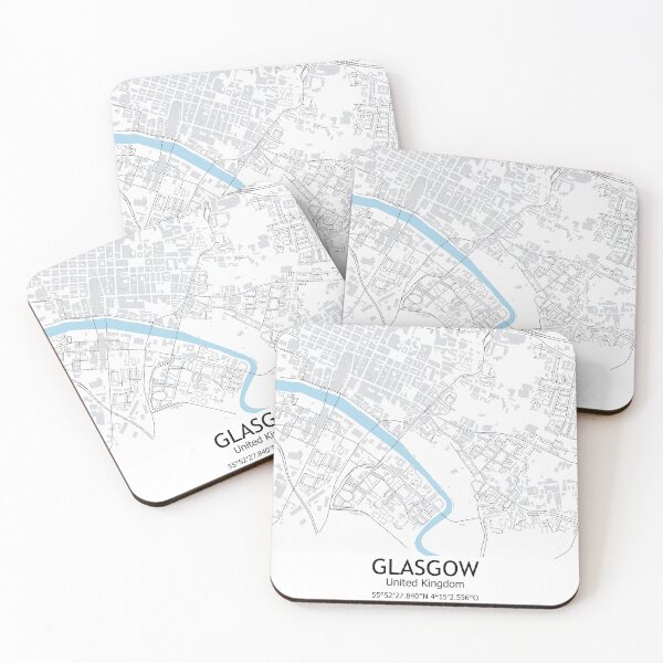 Item preview, Glasgow City Scotland Map Minimalist United Kingdom Home Decor Map designed and sold by SirajDecors.