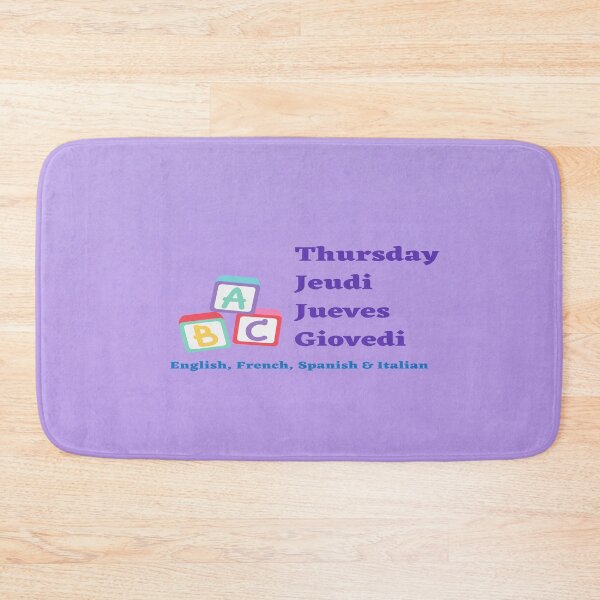 Item preview, Thursday In English, French, Spanish & Italian designed and sold by debmund.