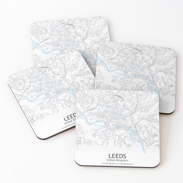Item preview, Leeds City England Map United Kingdom Minimalist Home Decor Travel Map designed and sold by SirajDecors.