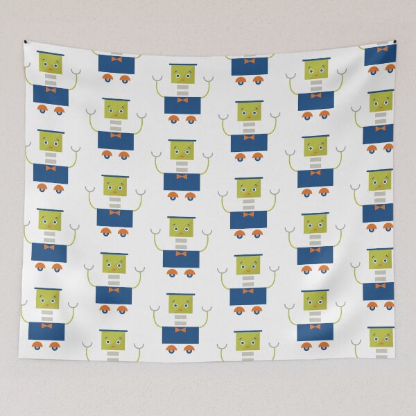 Item preview, Cute Blue and Green Robot designed and sold by StudioShine.