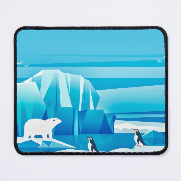 Item preview, Polar bear and penguins on the glacier designed and sold by AlexSin.