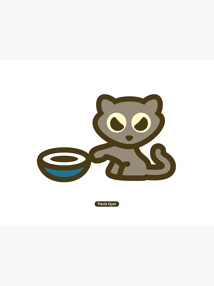 Thumbnail 2 of 2, Postcard, Cat Moment: Feed me neow! designed and sold by PaolaOpal.