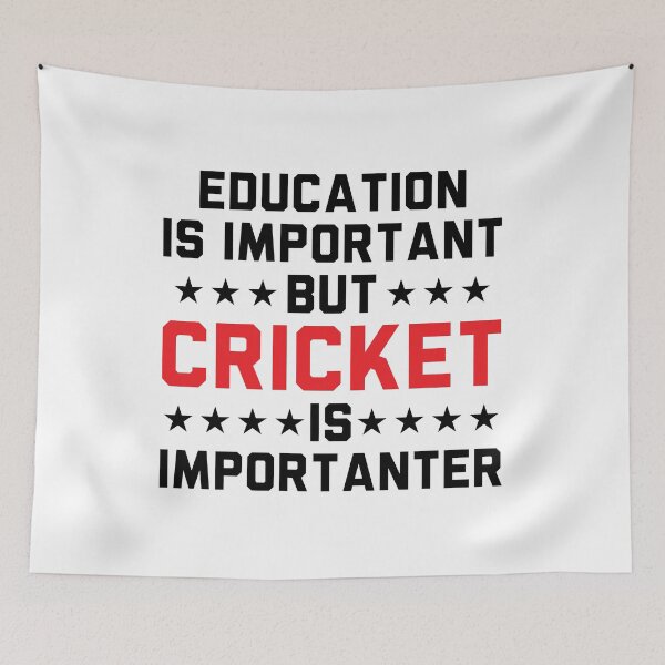 Item preview, Education Is Important But Cricket Is Importanter designed and sold by Adel Qasem.