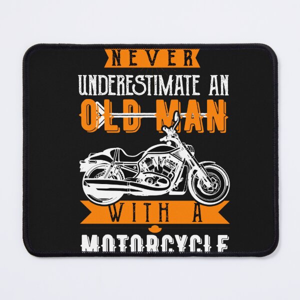 Item preview, never underestimate  an old man with a motorcycle shirt designed and sold by Designandlove.