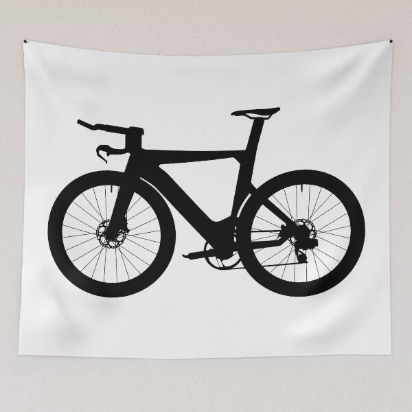 Item preview, Racing Bicycle, Racer triathlon street sport bike. Detailed vector illustration realistic silhouette designed and sold by Marcin Adrian.