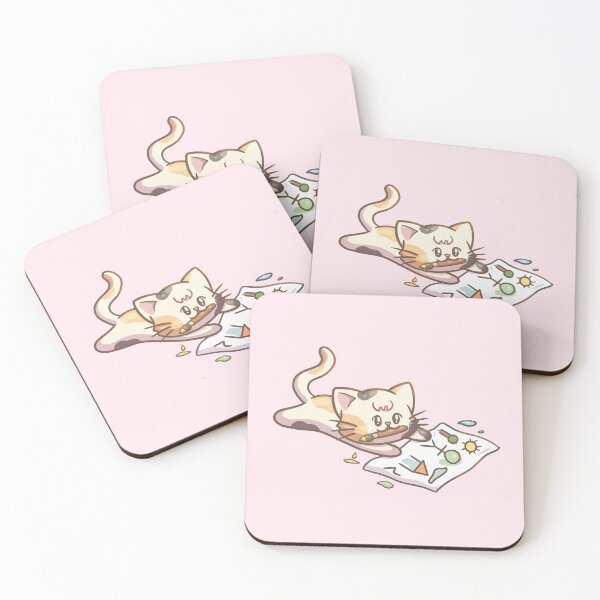 Item preview, Cute artsy cat designed and sold by alexbrushes-.