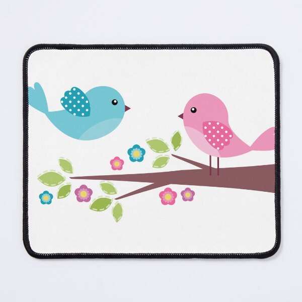 Item preview, Cute Pink and Blue Birds designed and sold by StudioShine.