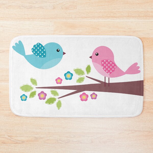 Item preview, Cute Pink and Blue Birds designed and sold by StudioShine.