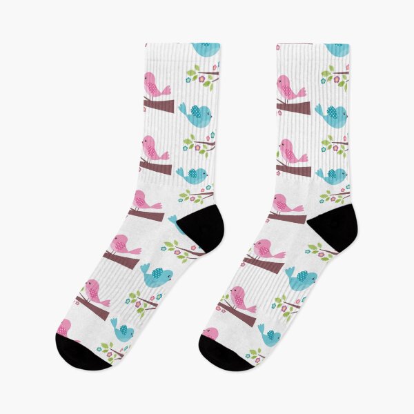Item preview, Cute Pink and Blue Birds designed and sold by StudioShine.