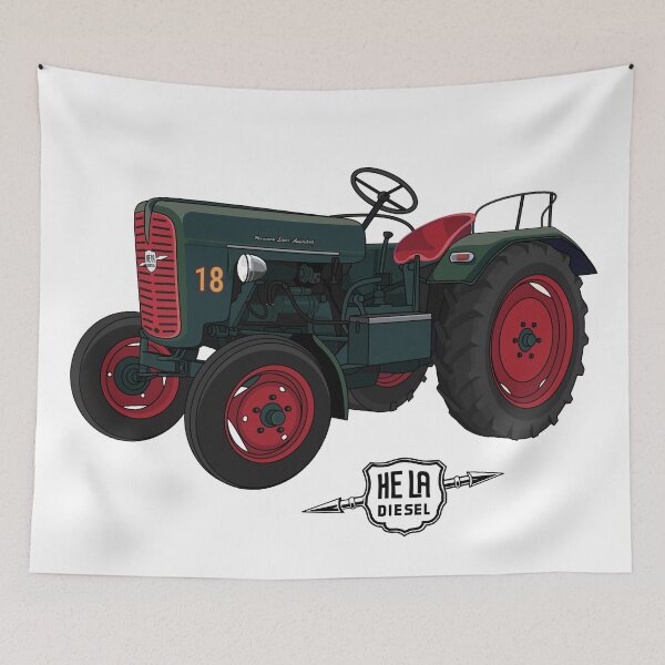 Item preview, Vintage Hauler Hela Diesel Illustration designed and sold by softpixel.