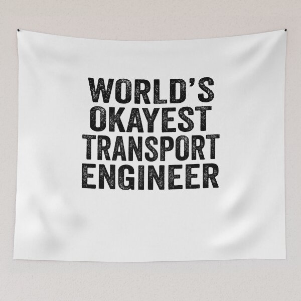 Item preview, World's okayest Transport engineer Shirt, Funny Transport engineer Dad Husband, Transport engineer Birthday Christmas Gift idea, Distressed design designed and sold by xlnv.