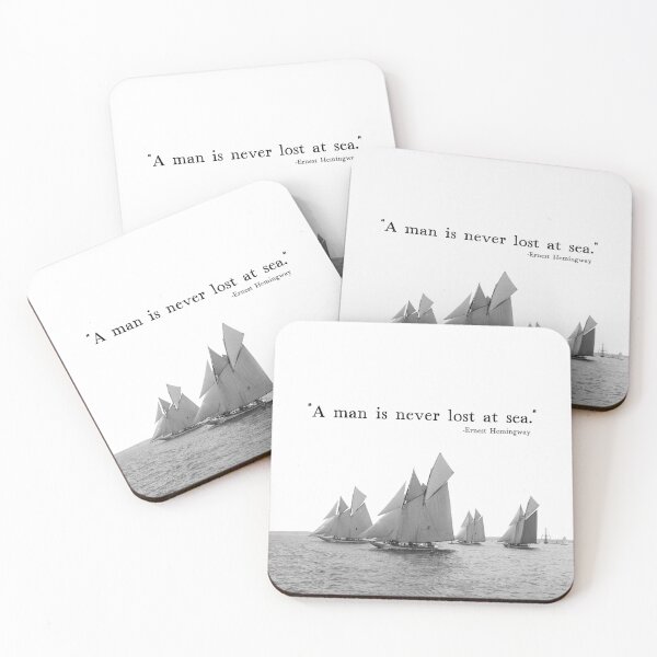 Item preview, Sailing Quote: "A man is never lost at sea." -Ernest Hemingway designed and sold by amuseXpress.
