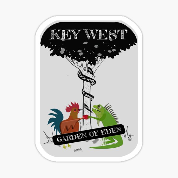 Key West Garden of Eden Sticker