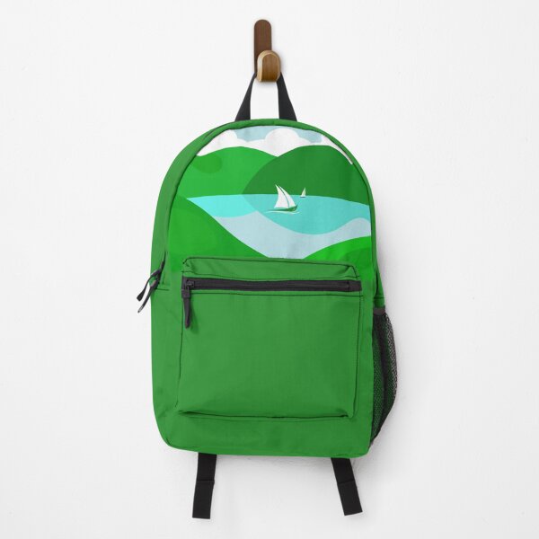 Item preview, Hills Lake Sailing Boats Summer Day Landscape designed and sold by Anna Lemos.