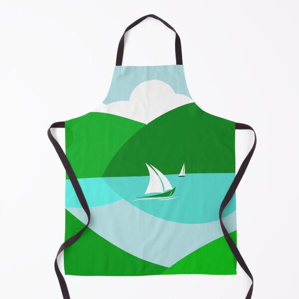 Item preview, Hills Lake Sailing Boats Summer Day Landscape designed and sold by Anna Lemos.