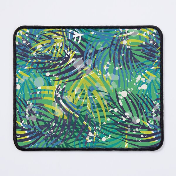 Item preview, Tropical Green and blue palm leaves  designed and sold by SisterlyLove.