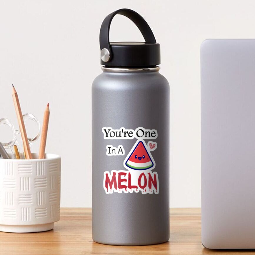 "You're One In A Melon Funny Watermelon Lovers" Sticker by