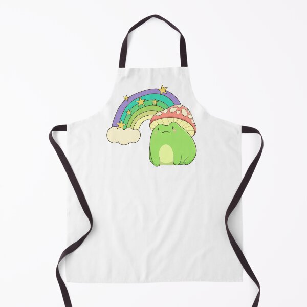 Item preview, Cottagecore Frog With Rainbow, Toadstool Mushroom Hat designed and sold by Delightfully Cynical.