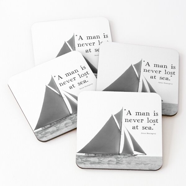 Item preview, Sailing Quote: "A man is never lost at sea." ~Ernest Hemingway\ designed and sold by amuseXpress.