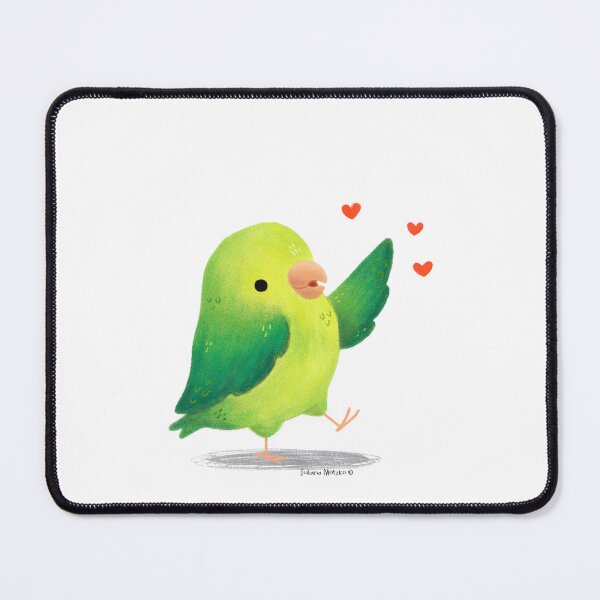 Item preview, Parrotlet bird with hearts designed and sold by julianamotzko.