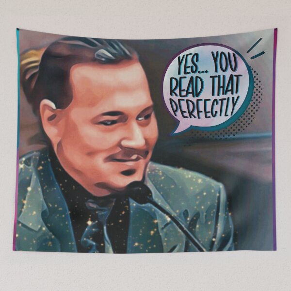 Item preview, Johnny Depp Yes You Read That Perfectly funny trial meme designed and sold by MunsyArt.