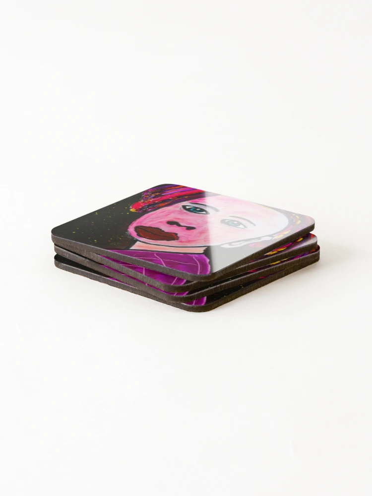 Thumbnail 4 of 5, Coasters (Set of 4), Cecelia designed and sold by RandaRubyRed.