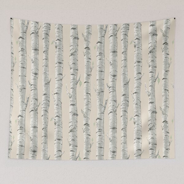 Item preview, Birch Trunks on Ivory designed and sold by missdebi27.