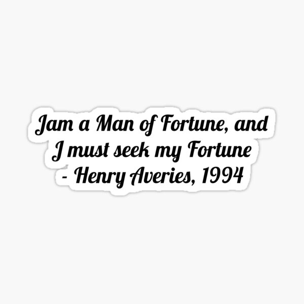 "Jam a Man of Fortune" Sticker for Sale by DeepTyrone Redbubble