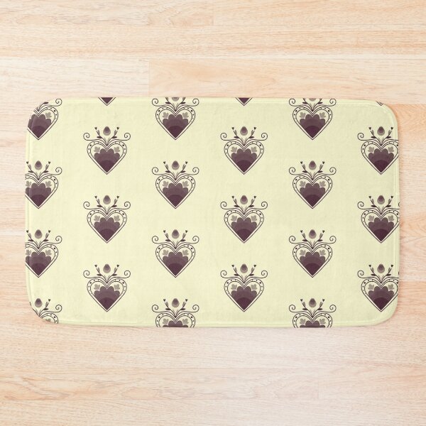 Item preview, Ornamental Heart in Brown and Beige Deer Like Retro Vintage Symmetrical designed and sold by marie-inks.