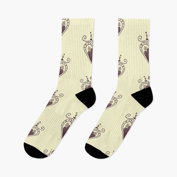 Item preview, Ornamental Heart in Brown and Beige Deer Like Retro Vintage Symmetrical designed and sold by marie-inks.