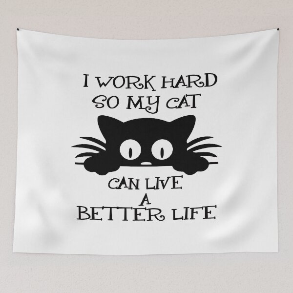 Item preview, i work hard so my cat can live a better life designed and sold by Fislux.