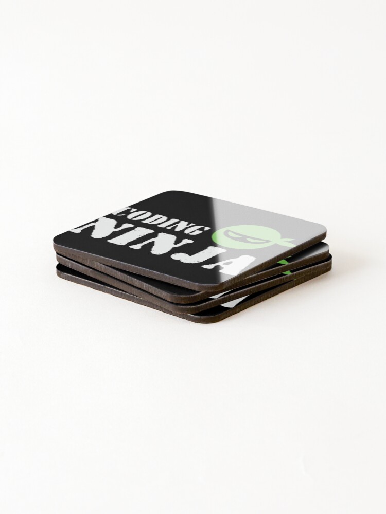 Thumbnail 4 of 5, Coasters (Set of 4), Coding Ninja Program Web Developer designed and sold by simplife-art.