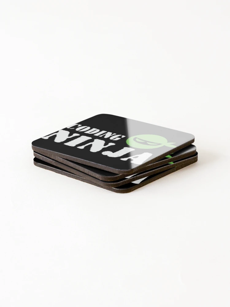 Thumbnail 4 of 5, Coasters (Set of 4), Coding Ninja Program Web Developer designed and sold by simplife-art.