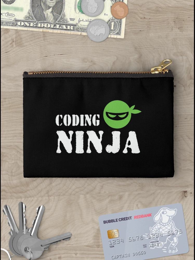 Thumbnail 3 of 4, Zipper Pouch, Coding Ninja Program Web Developer designed and sold by simplife-art.